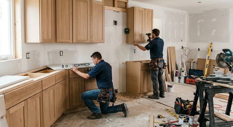 Pine Cabinets Installation in Bloomington, IN